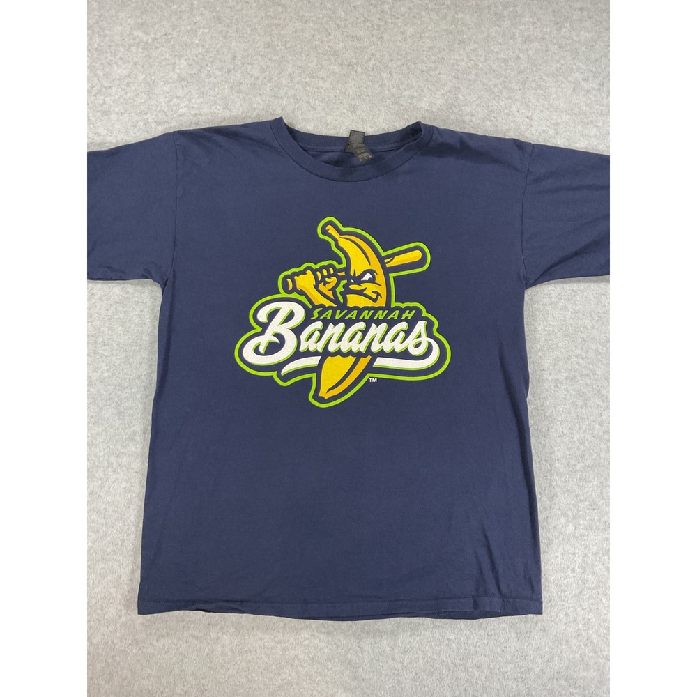 Savannah Bananas Baseball Graphic Tee Navy Blue Gildan Softstyle Youth XL 2537